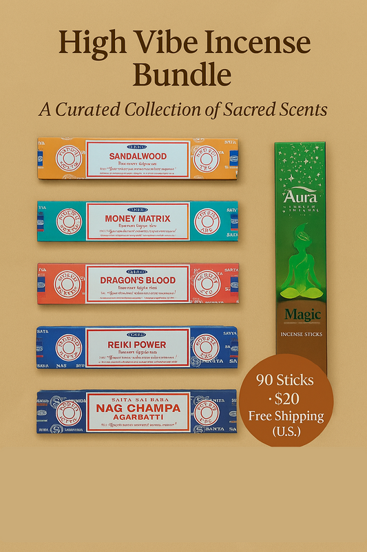 High Vibe Incense Bundle – 90 Sacred Sticks (6 FULL BOXES)